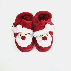 Koala Kids Santa Red Bootie Slippers 3/4 Whimsical Perfect w/ Christmas Pajamas